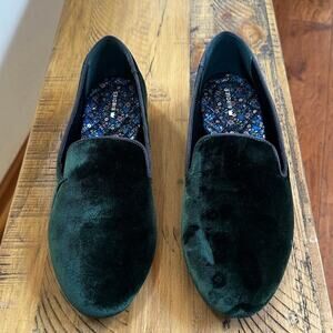 Birdies Green Velvet Slip On Shoes Loafers Shoes Women's Size 10